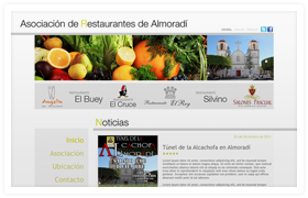 Asociación de Restaurantes de Almoradí web design