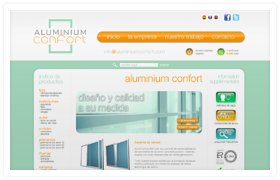 Aluminium Confort web design