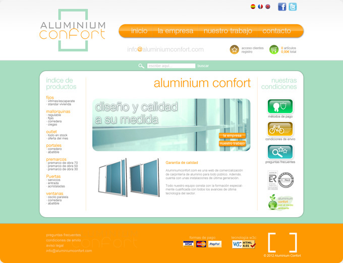 frenzy studio - Aluminium Confort web design
