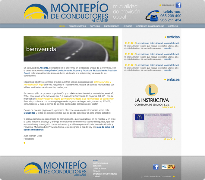 frenzy studio - Montepío de Conductores de Alicante web design